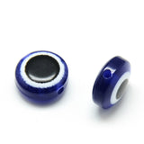 Acrylic Evil Eye Beads 7.5x5.5 MM Drum
