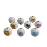 Wooden Cartoon Animal Beads 16x15 MM Hole:3.5 MM Round For Jewellery Making DIY Arts Crafts