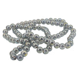Premium Plated Glass Beads 7.5x8.5 MM (1 String, 100+ Beads) Hole:1 MM Round Light Grey For Jewellery Making DIY Arts Crafts
