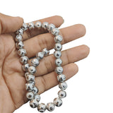 Evil Eye Premium Plated Glass Beads 8x7.5 MM Hole:1.2 MM Round For Jewellery Making DIY Arts Crafts