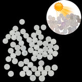 Color Changing Glass Beads UV Reacting Temperature Sensing (50 Grams, 70+ PCs) 7.5x8.5 MM Round White For Jewellery Bracelets Making DIY Crafts