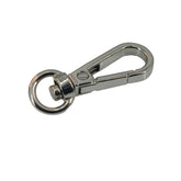 Alloy 360 Degree Swivel Ring Snap Hook Clasps (4 Pieces) 39x13 MM Silver Color For DIY Crafts Key Chain Bag Making