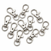 Alloy Lobster Clasps 360 Degree Swivel (10 Pieces) 35x15x1.5 MM Dog Hook Silver Color For Key Chain Accesories Bag Making