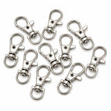 Alloy Lobster Clasps 360 Degree Swivel (10 Pieces) 35x15x1.5 MM Dog Hook Silver Color For Key Chain Accesories Bag Making