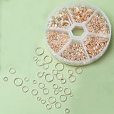 Iron Jump Rings Light Rose Gold Color (Mixed Sizes 4-10 MM, Total 1000 Pieces, 1 Box) For Jewellery Making Crafts