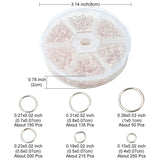 Iron Jump Rings Light Rose Gold Color (Mixed Sizes 4-10 MM, Total 1000 Pieces, 1 Box) For Jewellery Making Crafts