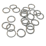 Stiff Chromium Plated Jump Rings 10-11 x 1.3 MM 18 Gauge (60+ PCs, 25 GMs) MS Mild Steel Round Silver Color For Key Chains Jewellery Making DIY Crafts