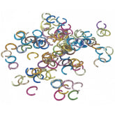 Metal Aluminium Jump Rings 6x0.8 MM Mixed Colors Round (Pack of 10 Grams, 175 pieces) For Jewellery Making Crafts