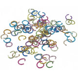 Metal Aluminium Jump Rings 6x0.8 MM Mixed Colors Round (Pack of 10 Grams, 175 pieces) For Jewellery Making Crafts