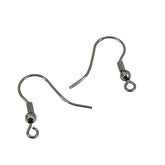 Tarnish Resistant 316-Surgical Stainless Steel Earring Hooks (10 Pieces) 21x20x3 MM Silver Color For Jewellery Making