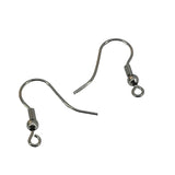 Tarnish Resistant 316-Surgical Stainless Steel Earring Hooks (10 Pieces) 21x20x3 MM Silver Color For Jewellery Making