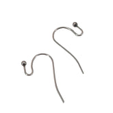 Tarnish Resistant Surgical 316-Stainless Steel Earring Hook (10 Pieces) 22x12x2 MM Silver Color For Jewellery Making
