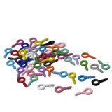 Colored Iron Screw Eye Pins (5 Grams, 30-35 PCs) 10x5x1 MM Mixed Colors Peg Bails For Half Drill Fitting Jewellery Making DIY Crafts