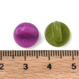 Plastic Brooch Pin Backs 10x7 MM (25 PCs, 10 GMs Wt) Mixed Colors Comfort Fit Tie Tack Safety Backs for Holding Uniform Badges Lapel Hats