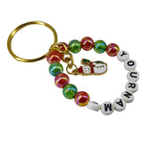 Christmas Personalized Name Customized Keychains Gifts Multicolor