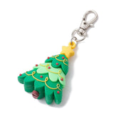 PVC Keychains (Set Of 10 Christmas Theme Shapes) 7-9 CM Long With Pendant 3.5-5.5 CM Multicolor Swivel Clasp For Decoration Crafts