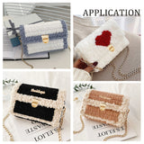 Embroidery Canvas Mesh Plastic Bag Making Kit (13x14 Inch Sheet, 2 D Rings, 1 Chain, 8 Markers, 1 Buckle, 1 Lock, 4 Needles, 2 Screws) Hole 4x4mm