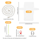 Embroidery Canvas Mesh Plastic Bag Making Kit (20x21 Inch Sheet, 2 D Rings, 1 Chain, 8 Markers, 4 Needles) Hole 2.5mm