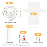 Embroidery Canvas Mesh Plastic Bag Making Kit (20x21 Inch Sheet, 2 D Rings, 1 Chain, 8 Markers, 4 Needles) Hole 2.5mm