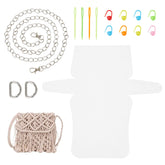 Embroidery Canvas Mesh Plastic Bag Making Kit (20x21 Inch Sheet, 2 D Rings, 1 Chain, 8 Markers, 4 Needles) Hole 2.5mm