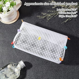 Embroidery Canvas Mesh Plastic Sheets 14x15 Inch (10 Pieces) Hole 4x4mm Rectangle White For Cross Stitching DIY Knitting Crochet Crafts (#Ot1)