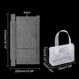 Embroidery Canvas Mesh Plastic Sheets 10x16 Inch (1 Piece) Hole 4x4mm For Accessories Bag Purse Rectangle White For Cross Stitching DIY Crochet Crafts