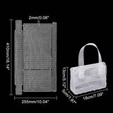 Embroidery Canvas Mesh Plastic Sheets 10x16 Inch (1 Piece) Hole 4x4mm For Accessories Bag Purse Rectangle White For Cross Stitching DIY Crochet Crafts