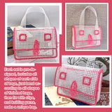 Embroidery Canvas Mesh Plastic Sheets 10x16 Inch (1 Piece) Hole 4x4mm For Accessories Bag Purse Rectangle White For Cross Stitching DIY Crochet Crafts