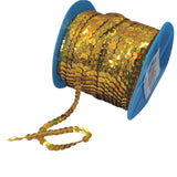 Sequins Chain Rolls (10 Meters) Glitter Golden Brown 6 MM Round Paillettes For Sewing Accessories Garment Ornament Decorative Embellishments