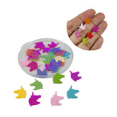 Plastic Sequins (650+ Pieces) 11.5x9.5 MM 0.4 MM Thick No Hole Mixed Colors Unicorn Paillettes For Sewing Garment DIY Crafts Embellishments