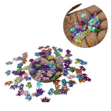 Plastic Sequins (900+ Pieces) 7x11.5 MM 0.4 MM Thick No Hole Mixed Colors Heart Crown Paillettes For Sewing Garment DIY Crafts Embellishments