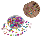 Plastic Sequins (1800+ Pieces) 5x5.5 MM 0.4 MM Thick No Hole Mixed Colors Star Paillettes For Sewing Garment DIY Crafts Embellishments