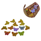 Plastic Sequins (40+ Pieces, 10 GMs Wt) 23x30 MM 0.5 MM Thick 1 MM Hole Mixed Colors Butterfly Paillettes For Sewing Garment DIY Crafts