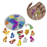 Plastic Sequins (Approx 500 Pieces) 12x9.5 MM 0.4 MM Thick No Hole Mixed Colors Mermaid Paillettes For Sewing Garment DIY Crafts Embellishments