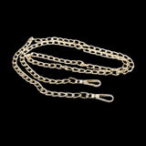Alloy Twisted Bag Chains (1.2 Meter) With Clasp Lock Link 15x7x2 MM Light Gold Color Purse Sling Tote Replacement Parts Handles