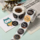 Paper Stickers 1.5 Inch / 3.75 CM (1 Roll, 500 Stickers) Happy New Year Wishes Theme Round Multicolor Gift Packing Tags
