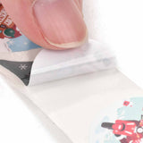 Paper Stickers 2.5x1 Inch / 6.3x2.75 CM (1 Roll, 500 Stickers) Merry Christmas Theme Drop Multicolor Gift Packing Tags