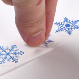 Paper Stickers 1 Inch / 2.5 CM (1 Roll, 500 Stickers) Snowflake Xmas Theme Round Multicolor Gift Packing Tags