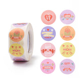Paper Stickers 1 Inch / 2.5 CM (1 Roll, 500 Stickers) Valentine's Day Love Theme Round Multicolor Gift Packing Tags