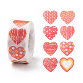 Paper Stickers 1x0.9 Inch / 2.5x2.4 CM (1 Roll, 500 Stickers) Valentine's Day Heart Love Theme Heart Multicolor Gift Packing Tags