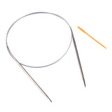 Wired Circular Stainless Sewing Needle 30 Inch 2.5 MM Thick + 1 Plastic Needle 2.75 Inch For Yarn Knitting Crochet Crafts