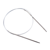 Wired Circular Stainless Sewing Needle 30 Inch 2.5 MM Thick + 1 Plastic Needle 2.75 Inch For Yarn Knitting Crochet Crafts