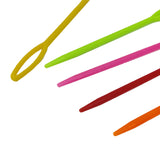 Plastic Sewing Needles (5 PCs, Random Colors) 3.5 Inch Thickness:6MM With Tip:3MM Hole:16x2 MM Children Safe For Yarn Knitting Crochet Crafts