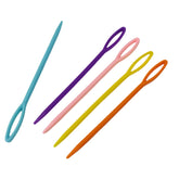 Big Eye Blunt Plastic Sewing Needles (10 PCs, Random Colors) 3.5 Inch Thickness:0.7 MM Children Safe For Yarn Knitting Crochet Crafts