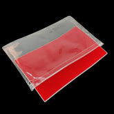 Jewellery Display Packing Zip Pouch (Pack of 5 Pieces) 8x4.5 Inch With Foam Sponge Rectangle Red