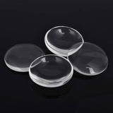 Glass Cabochons Embellishments 45x8 MM Round (Light Dots On Surface - 100% Usable - No Returns) Dome Flat Back Transparent For DIY Crafts Jewellery Making Magnets