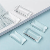 Glass Patch Embellishments Cabochons 38x19x6.5 MM (4 Pieces) Rectangle Dome Transparent Color For Jewellery Making DIY Crafts Decoration