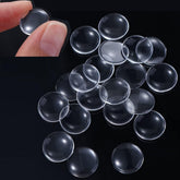 Glass Cabochons 14x4 MM (Pack of 20 PCs) Round Dome Flat Back Transparent Embellishments For DIY Crafts Jewellery Making Magnets
