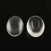Glass Cabochons 20x15x5 MM (Pack of 10 PCs) Oval Dome Flat Back Transparent Embellishments For DIY Crafts Jewellery Making Magnets