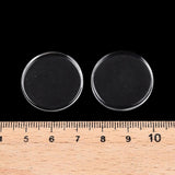 Glass Cabochons Embellishments 25x4-5 MM (Pack of 10 PCs) Round Double Side Flat Transparent For DIY Crafts Jewellery Making Magnets